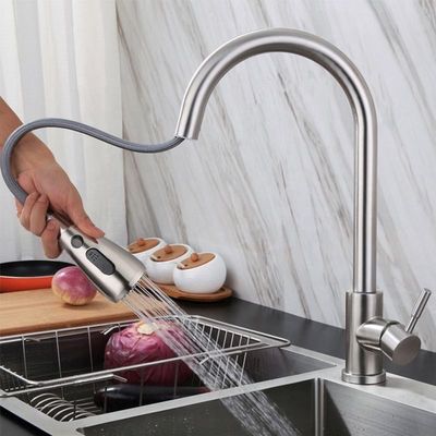 حنفيات حوض مطبخ من الفولاذ المقاوم للصدأ خالية من الرصاص 304 صحية وصحية