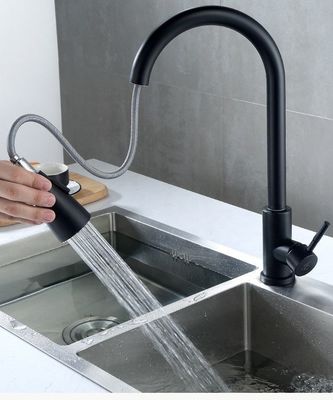صنابير المطبخ الملمعة الممشطة من الفولاذ المقاوم للصدأ 1.8 GPM ليس من السهل أن تتصدأ حياة طويلة