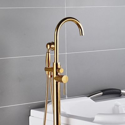OEM ODM الذهب الطابق الخيالة حوض الاستحمام صنبور جميل الطابق جبل حوض صنبور TUV